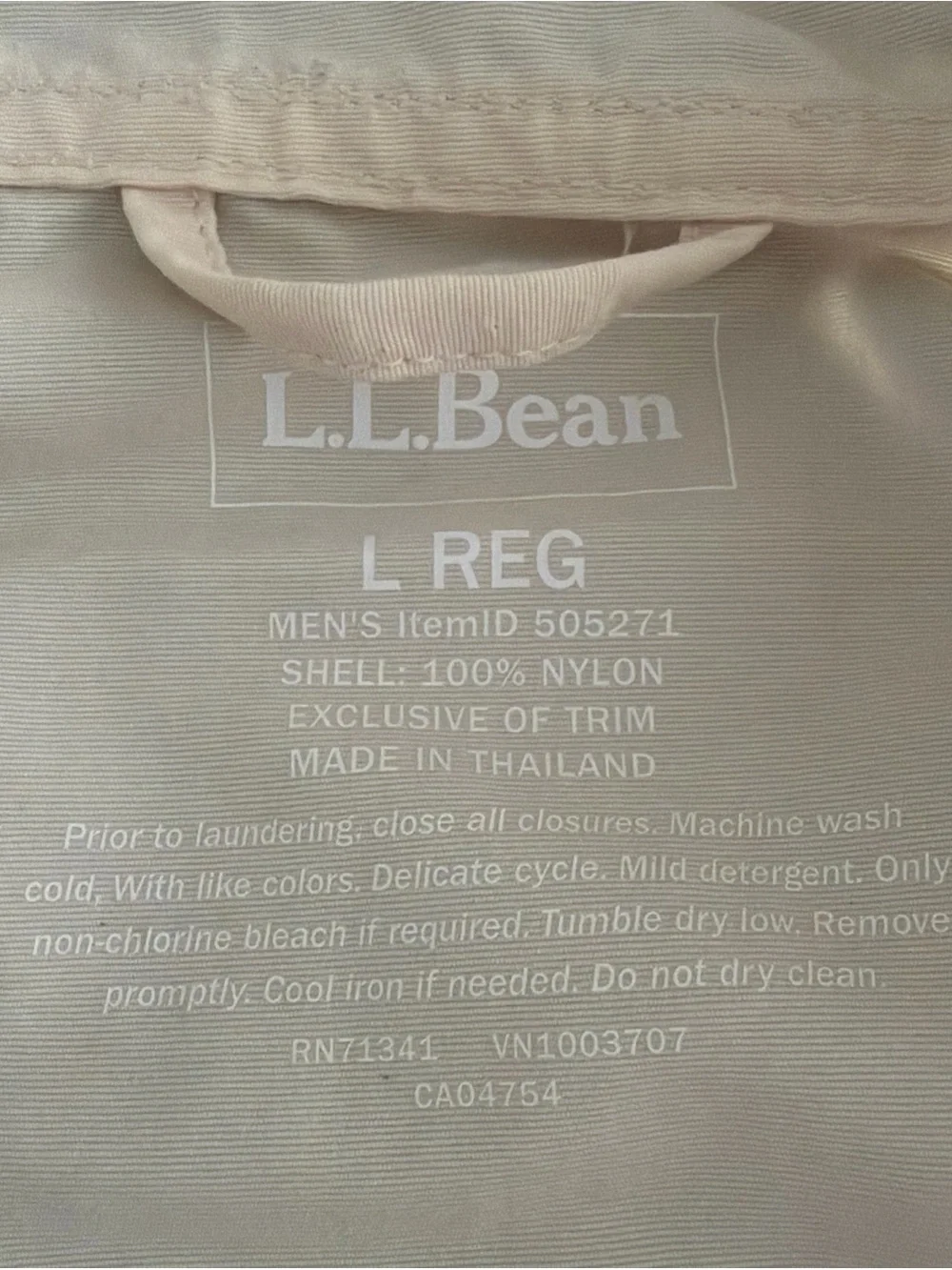 L.L.Bean Colorblock Anorak Jacket - Cream, Teal & Orange